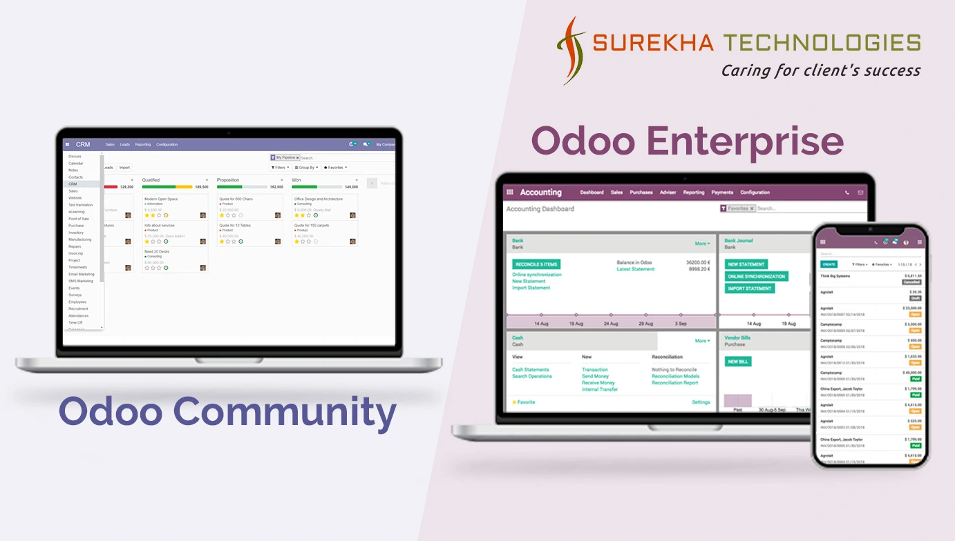 Odoo Community vs Enterprise Feature Comparison