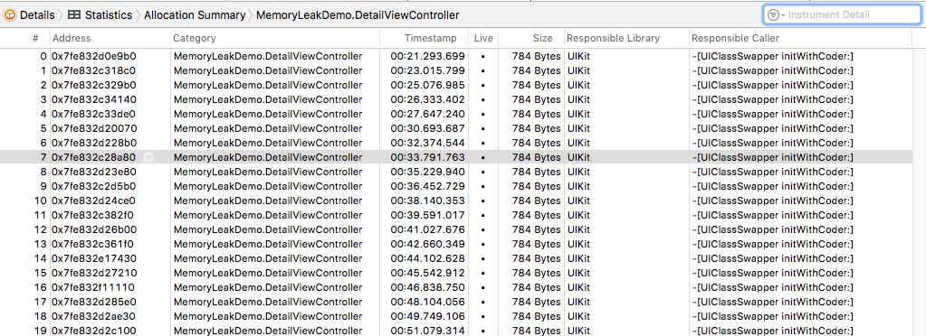 Find memory leaks in iOS apps with XCode Instruments
