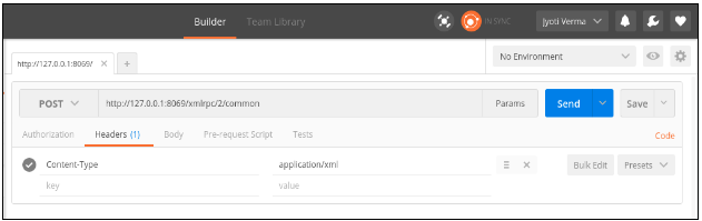 set application url with xmlrpc API