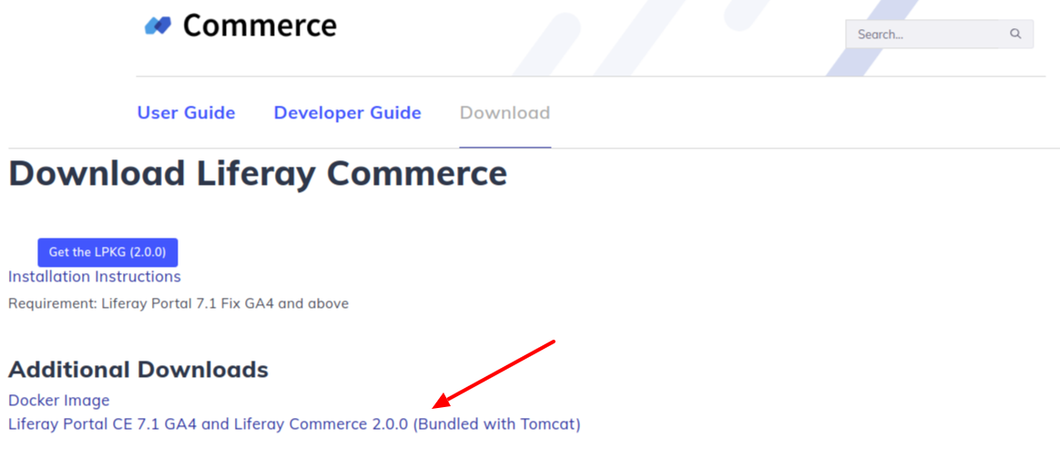 Download Liferay Commerce 2.0