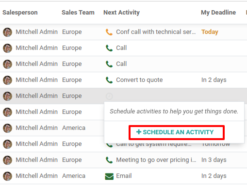Schedule an Activity from Listview