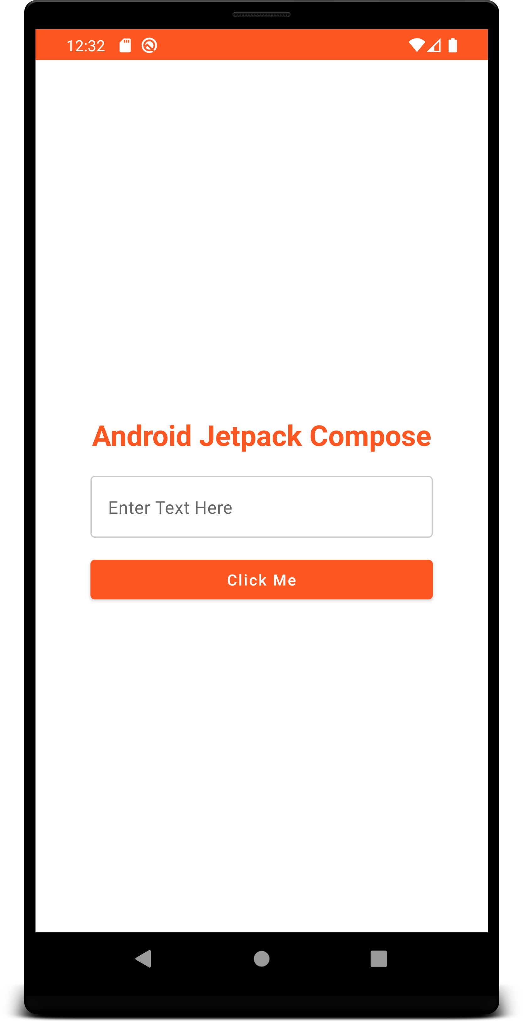 Android Jetpack Composer Screen on Mobile Device