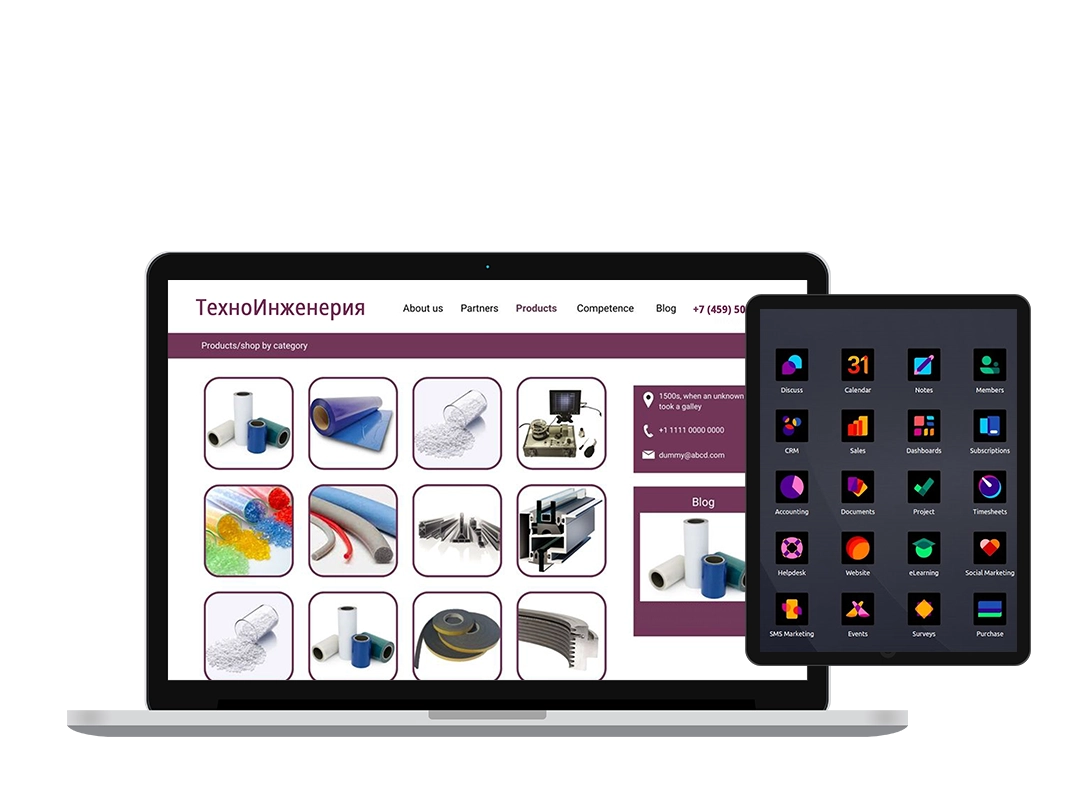 Open ERP-powered Ecommerce Website with Odoo for a prominent Russian Engineering Company