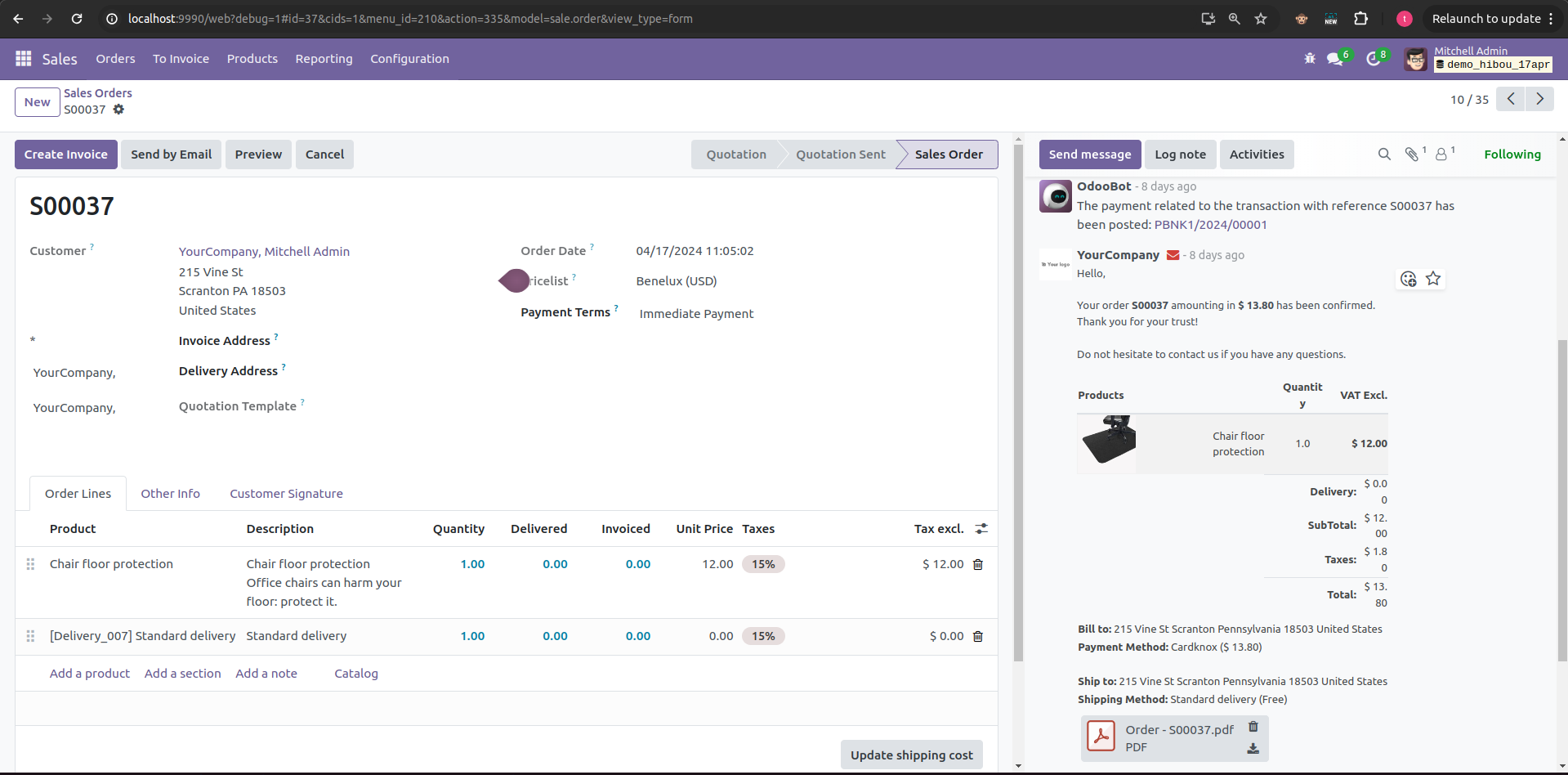 click on pay now to make payment in odoo