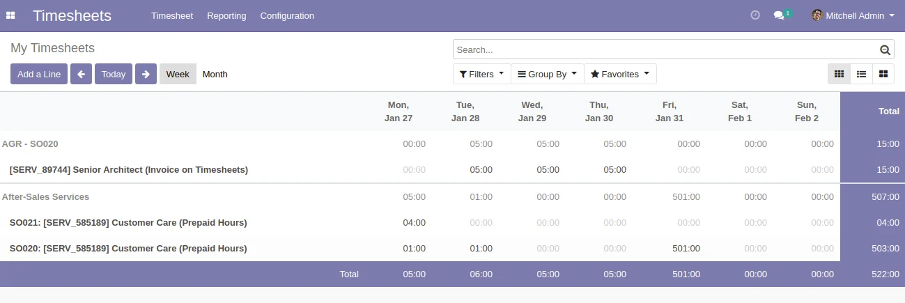 Odoo Grid View