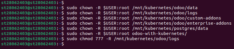 set permissions code