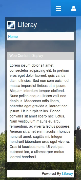 Liferay 6.2 Theme Mobile View