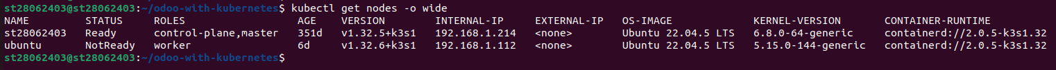 node IP address