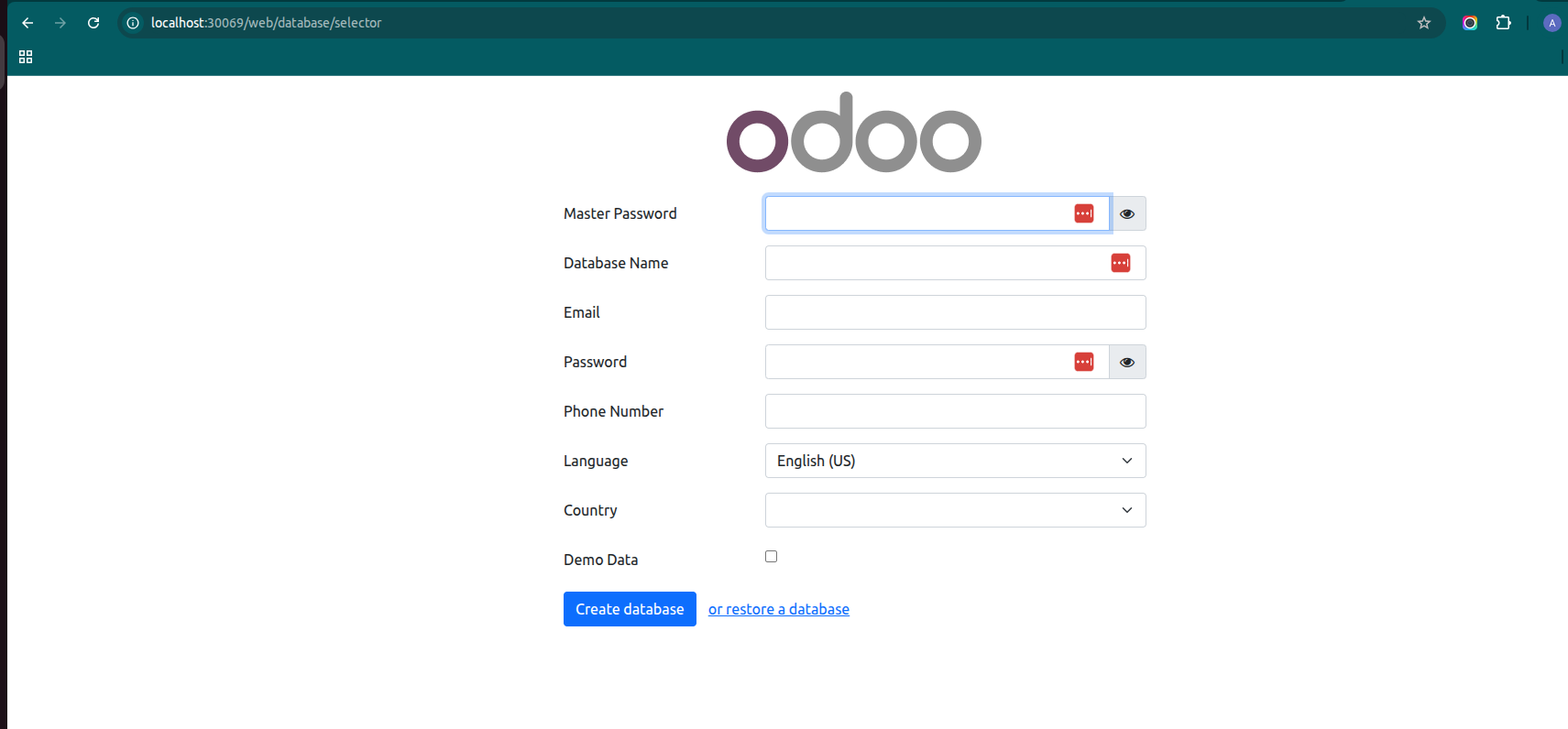 Access Odoo Panel