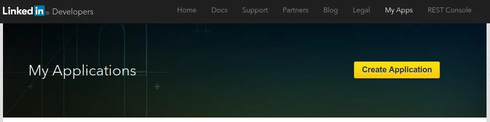 Click on Create Application