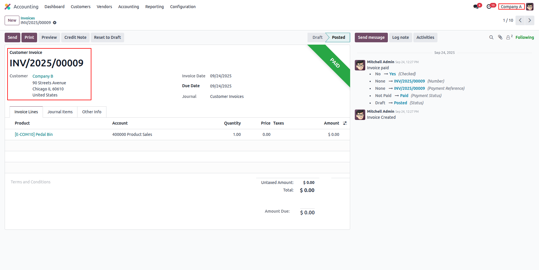 Internal Transactions in Odoo