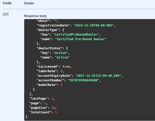 complex search output