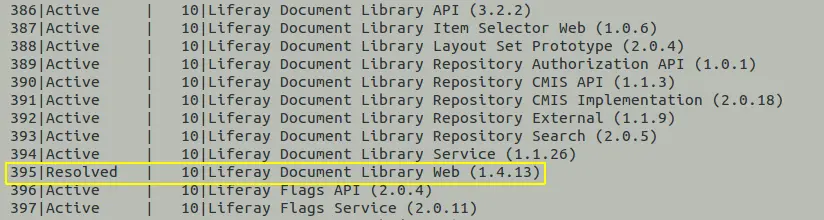 Stop Document and Media Bundle using Gogo Shell in Liferay