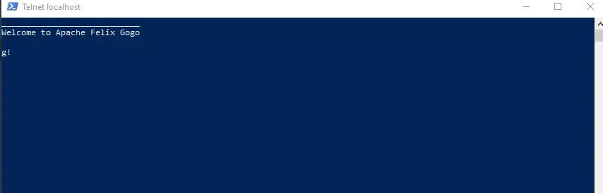 Connect Gogo Shell in Liferay for Windows