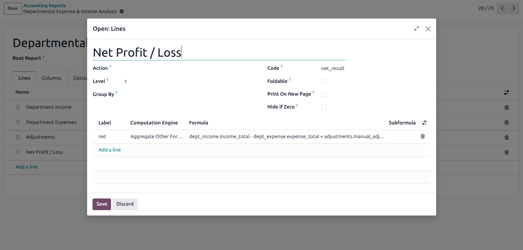 Odoo report customization