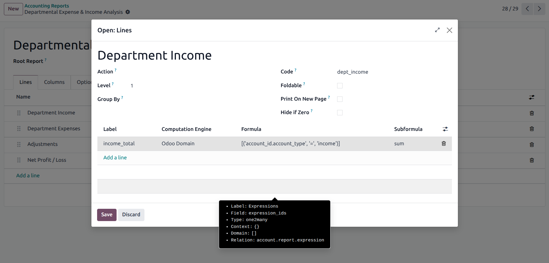 Odoo report customization