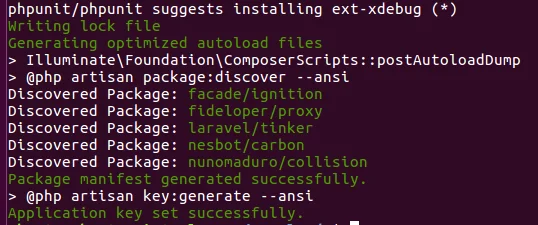install Laravel by issuing the Composer create-project commands