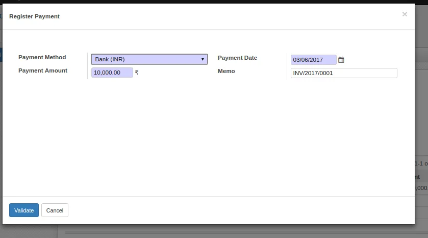 Account Reconciliation in odoo 9