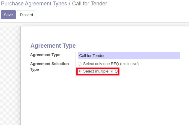 Select Multiple RFQ Option