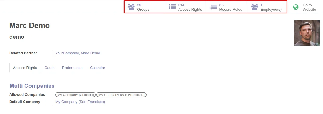 User Form View