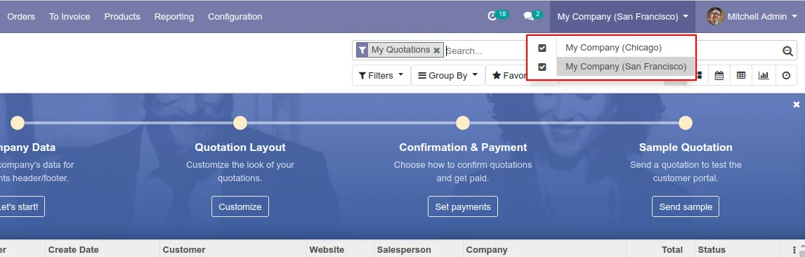 Manage Multiple Company in Odoo 13