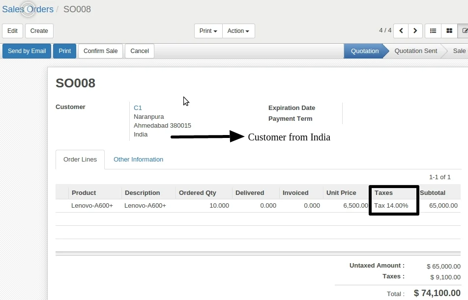 Create Quotation for Customer
