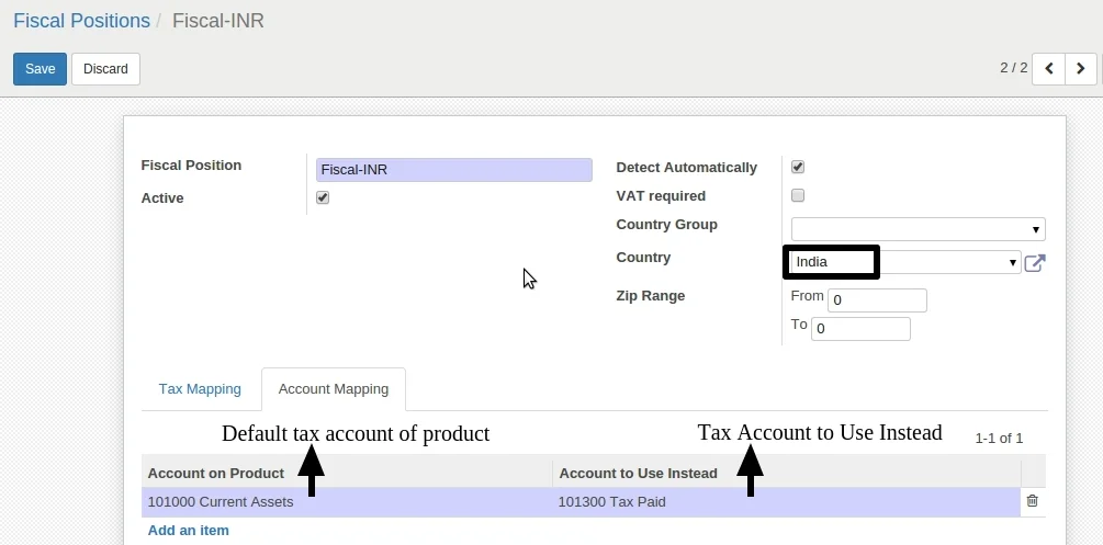 Account Mapping Based on Country
