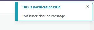 Blue Notification for General Information