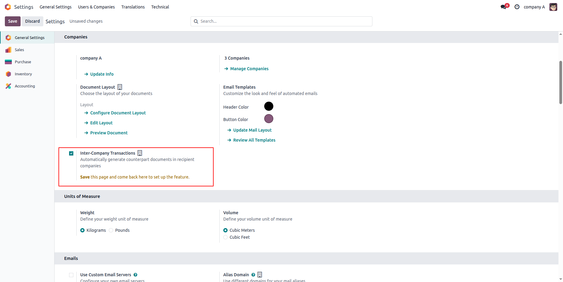 Internal Transactions in Odoo