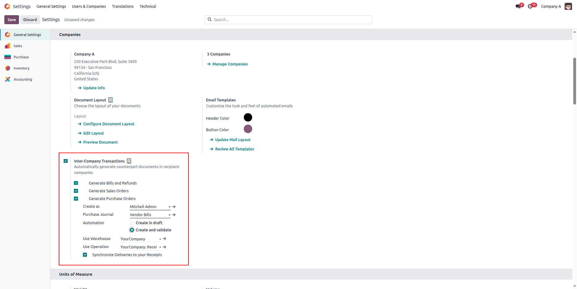 Internal Transactions in Odoo