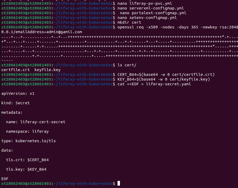 Liferay Secret for SSL Certificates