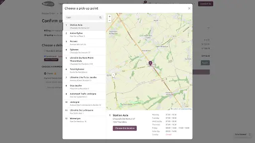 location selector widget