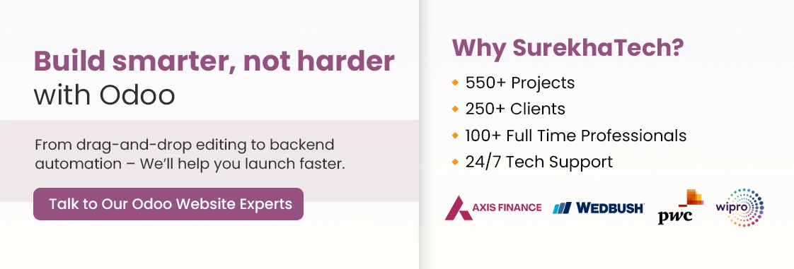 Talk to our Odoo website experts