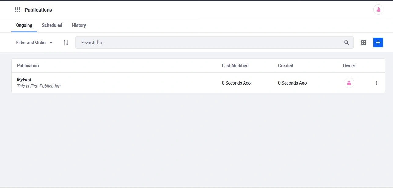 View Publication in Liferay DXP 7.3