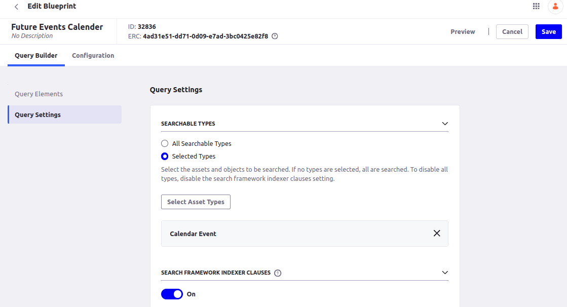 Query Settings