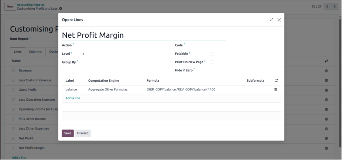 Odoo report customization