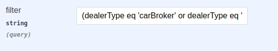 search with complex filter input