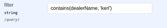 search with dealer keyword input