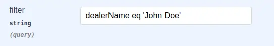 search with dealername input