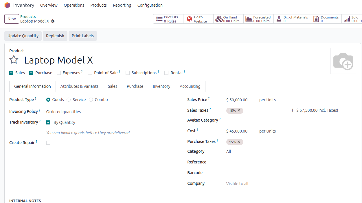 Odoo purchase to delivery