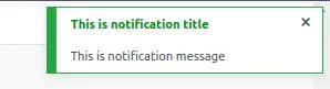 Green Notification for Successful Operation