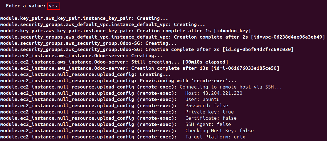 terraform apply code value