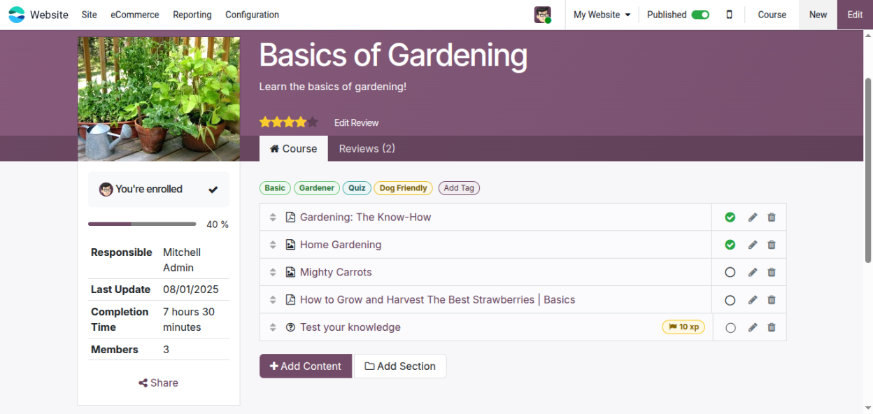 online training and certification dashboard
