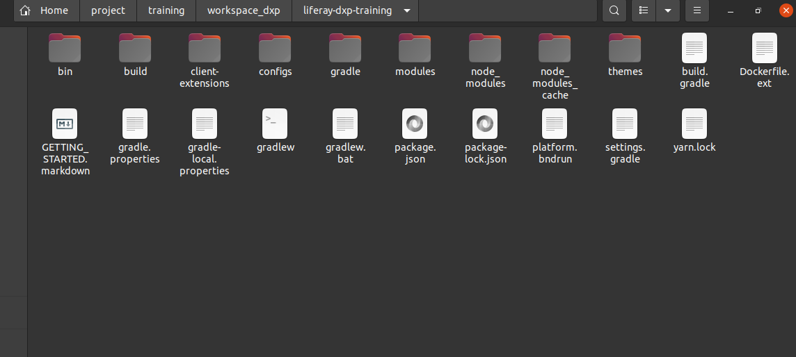workspace directory