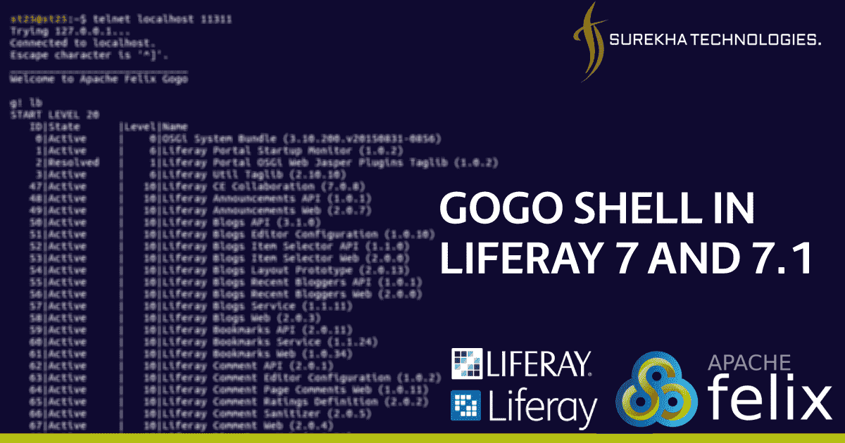 Gogo shell in Liferay 7 and 7.1